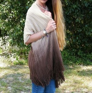 Soft knitted ombre long vest cardigan sweater new